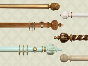 traditional and modern curtain poles